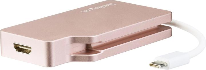 Immagine prodotto StarTech Adattatore video USB-C multiporta - Oro rosso - Adattatore display 4-in-1 da USB-C a VGA DVI HDMI o (HDMI, DVI, VGA, Mini DP, 10.40 cm)