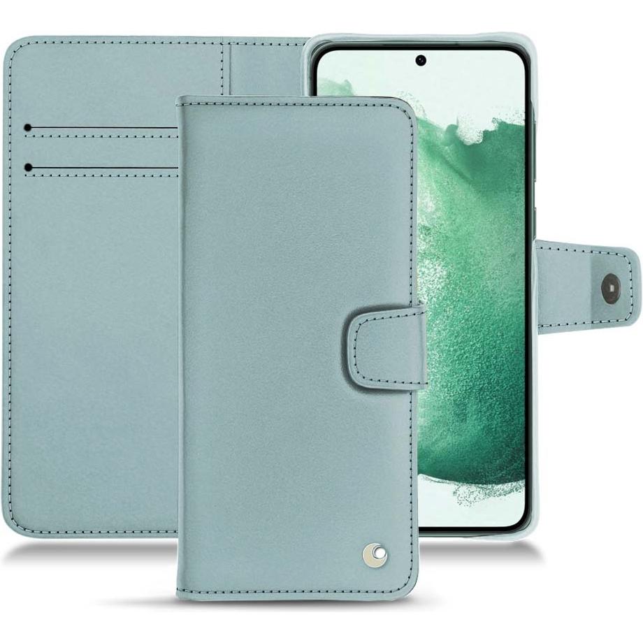 Noreve Lederschutzhülle Wallet (Samsung Galaxy S22+ 5G), Smartphone Hülle, Blau