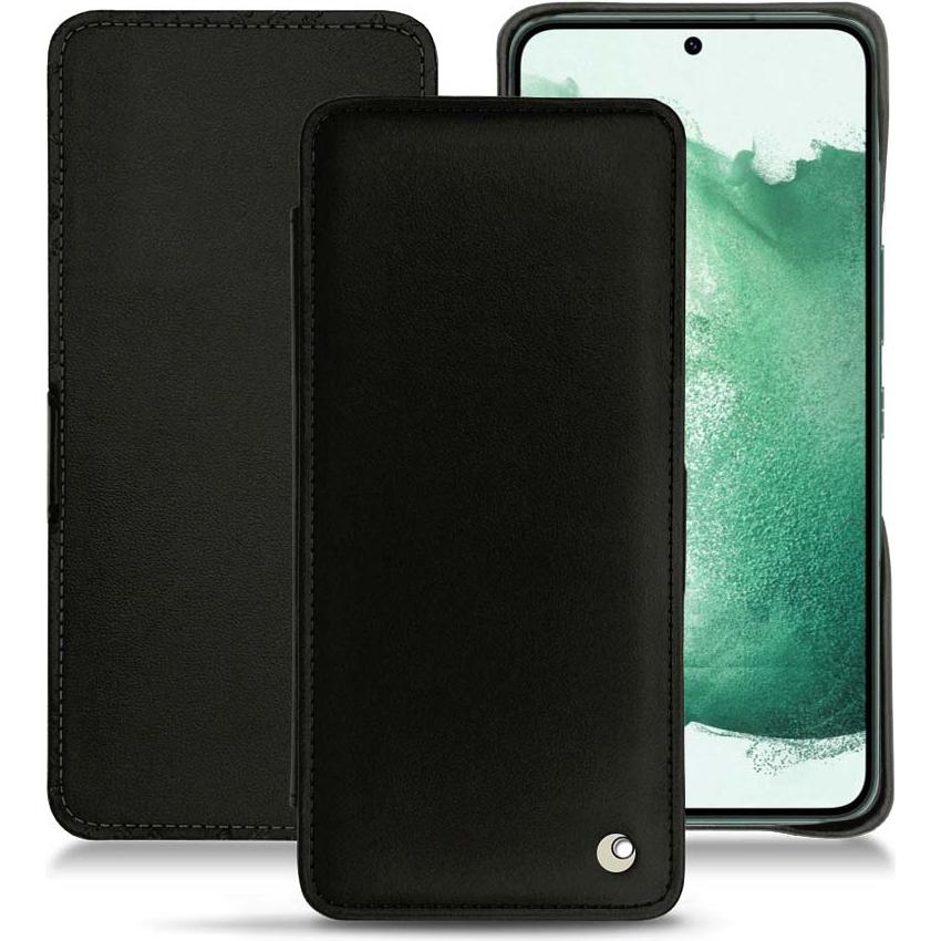 Noreve Lederschutzhülle horizontal (Samsung Galaxy S22+ 5G), Smartphone Hülle, Schwarz