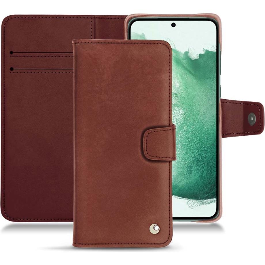 Noreve Lederschutzhülle Wallet (Samsung Galaxy S22+), Smartphone Hülle, Rot