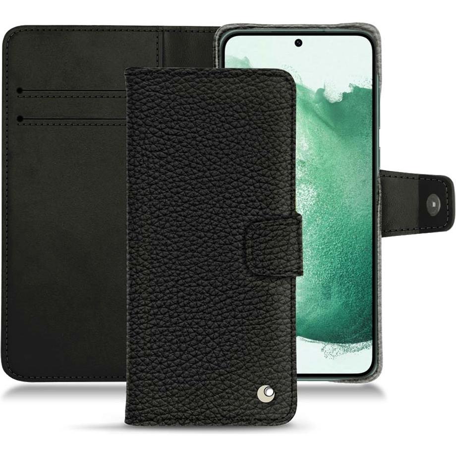Noreve Lederschutzhülle Wallet (Samsung Galaxy S22+ 5G), Smartphone Hülle, Schwarz