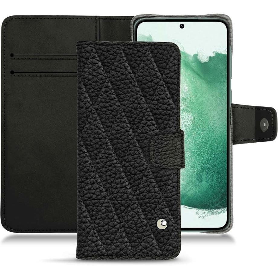 Noreve Lederschutzhülle Wallet (Samsung Galaxy S22+ 5G), Smartphone Hülle, Schwarz