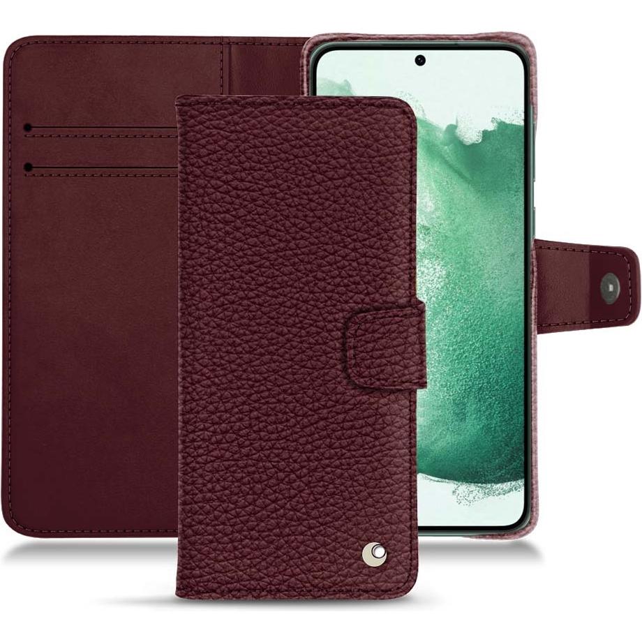Noreve Lederschutzhülle Wallet (Samsung Galaxy S22+ 5G), Smartphone Hülle, Violett