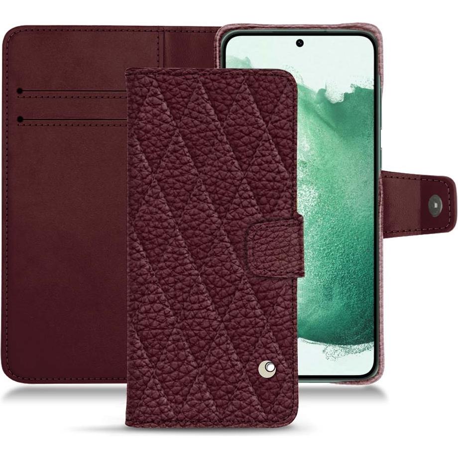 Noreve Lederschutzhülle Wallet (Samsung Galaxy S22+ 5G), Smartphone Hülle, Violett