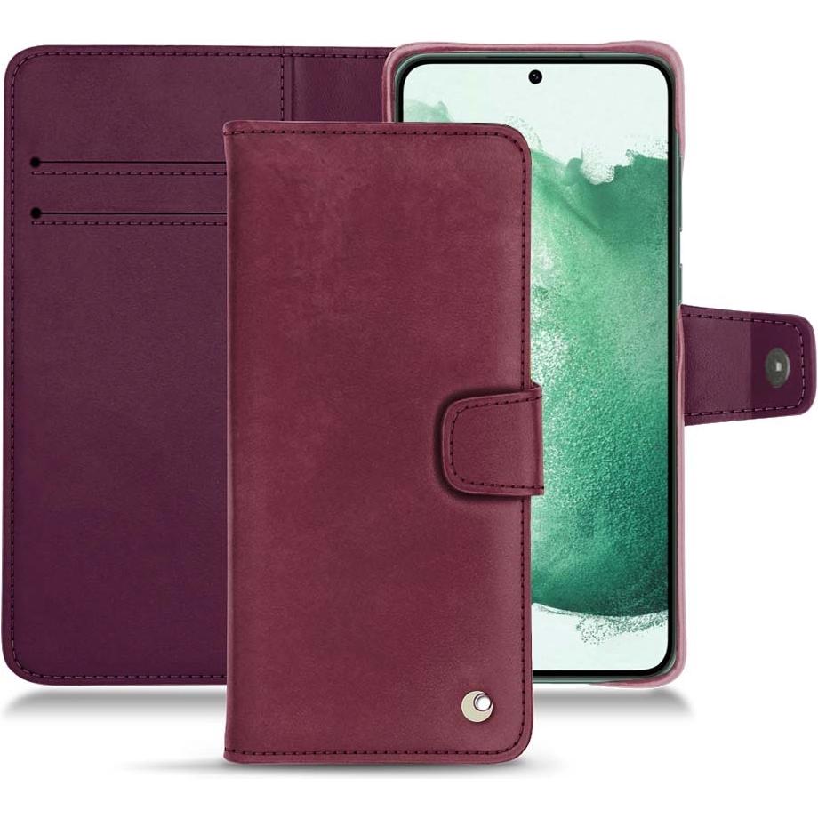 Noreve Lederschutzhülle Wallet (Samsung Galaxy S22+), Smartphone Hülle, Violett