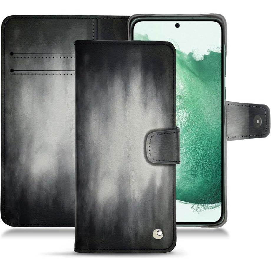 Noreve Lederschutzhülle Wallet (Samsung Galaxy S22+ 5G), Smartphone Hülle, Grau