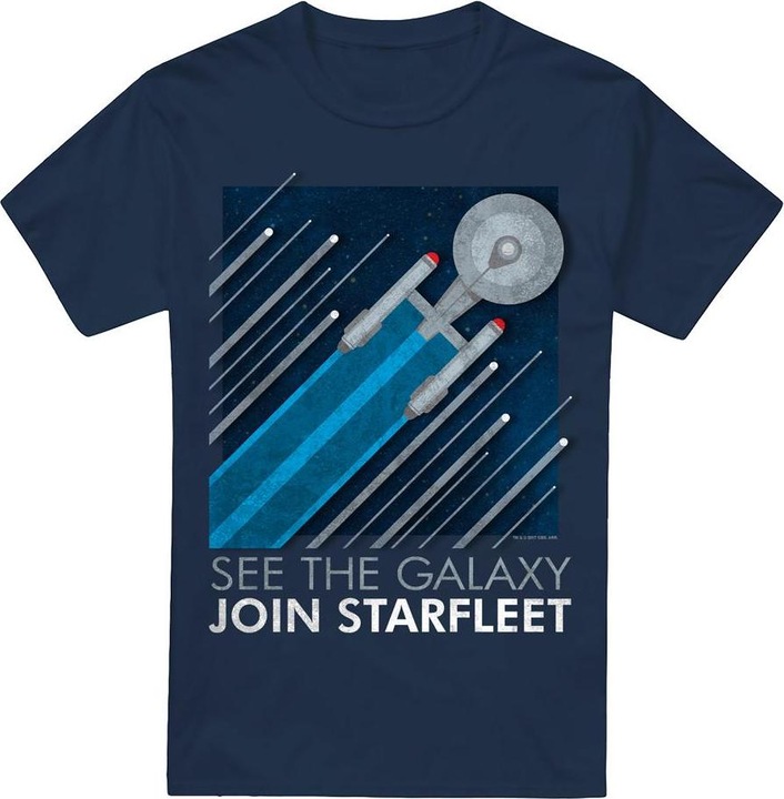 Actual product image Mens Starfleet Recruitment Poster T-Shirt (5XL)
