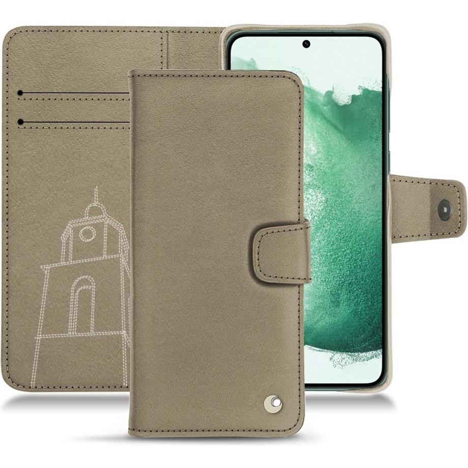 Noreve Lederschutzhülle Wallet (Samsung Galaxy S22+ 5G), Smartphone Hülle, Beige