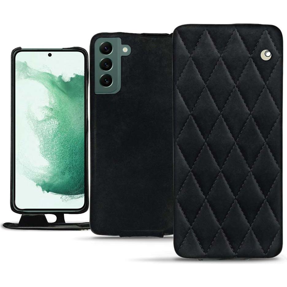 Noreve Lederschutzhülle vertikal (Samsung Galaxy S22+ 5G), Smartphone Hülle, Schwarz