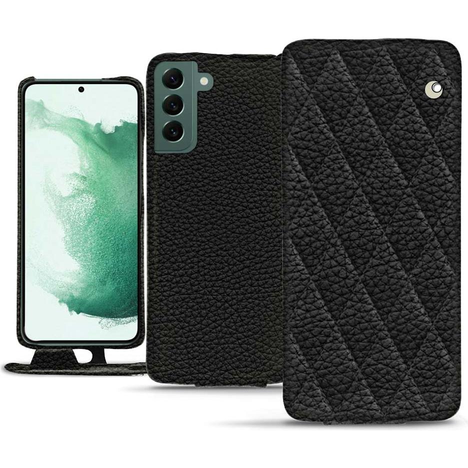 Noreve Lederschutzhülle vertikal (Samsung Galaxy S22+ 5G), Smartphone Hülle, Schwarz