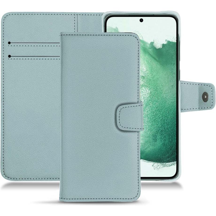Noreve Lederschutzhülle Wallet (Samsung Galaxy S22+ 5G), Smartphone Hülle, Blau