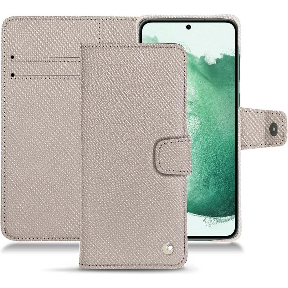 Noreve Lederschutzhülle Wallet (Samsung Galaxy S22+ 5G), Smartphone Hülle, Beige