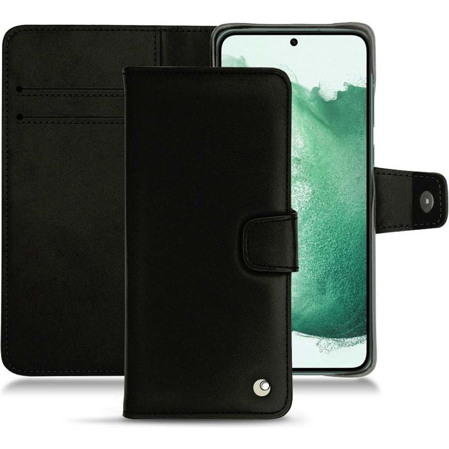 Noreve Lederschutzhülle Wallet (Samsung Galaxy S22+ 5G), Smartphone Hülle, Schwarz