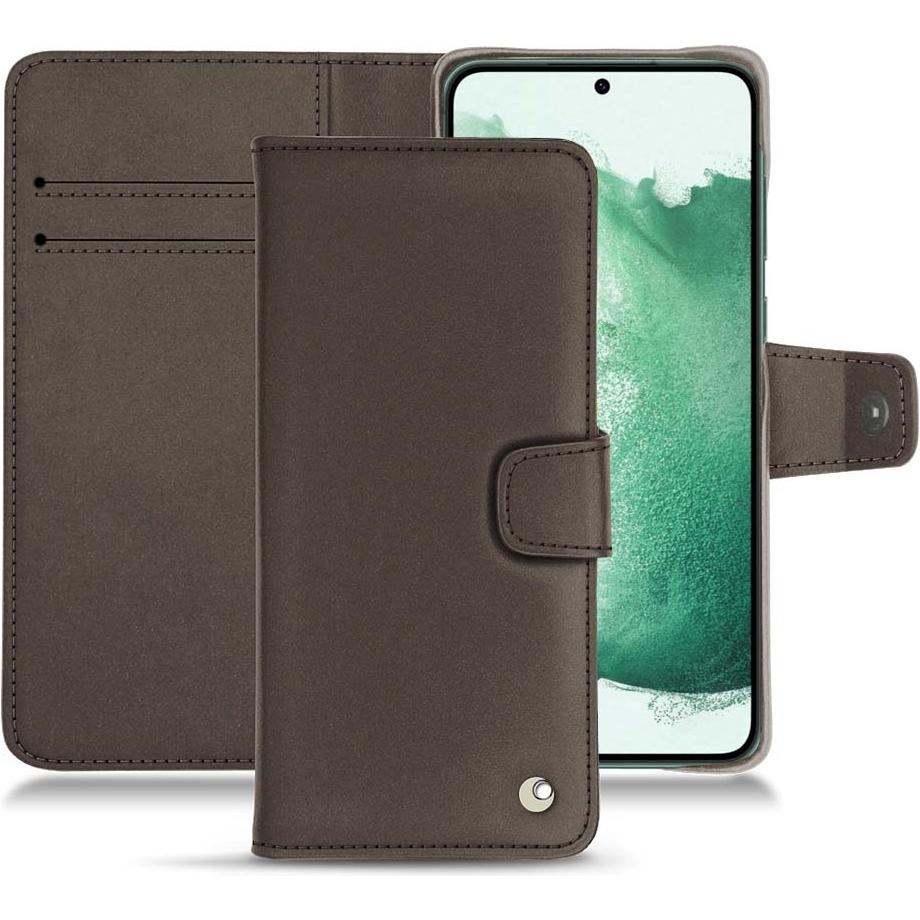 Noreve Lederschutzhülle Wallet (Samsung Galaxy S22+ 5G), Smartphone Hülle, Grau