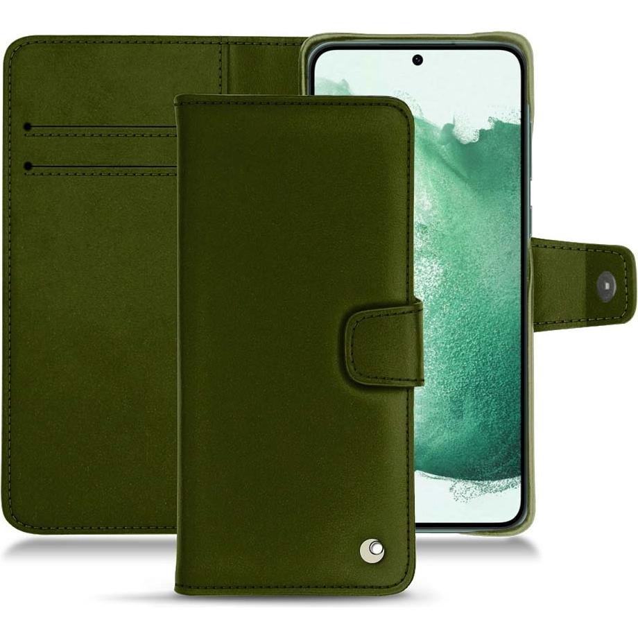 Noreve Lederschutzhülle Wallet (Samsung Galaxy S22+ 5G), Smartphone Hülle, Grün