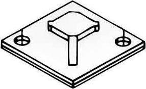 Actual product image ABB Mounting base (Fixing loops, 28.60 mm, 100 pcs.)