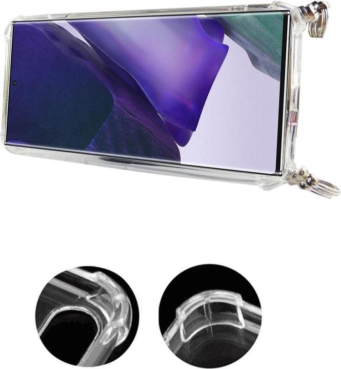 Actual product image König Design Mobile Phone Chain for Samsung Galaxy Note 20 Case with Strap to Hang Around Cord Pink
