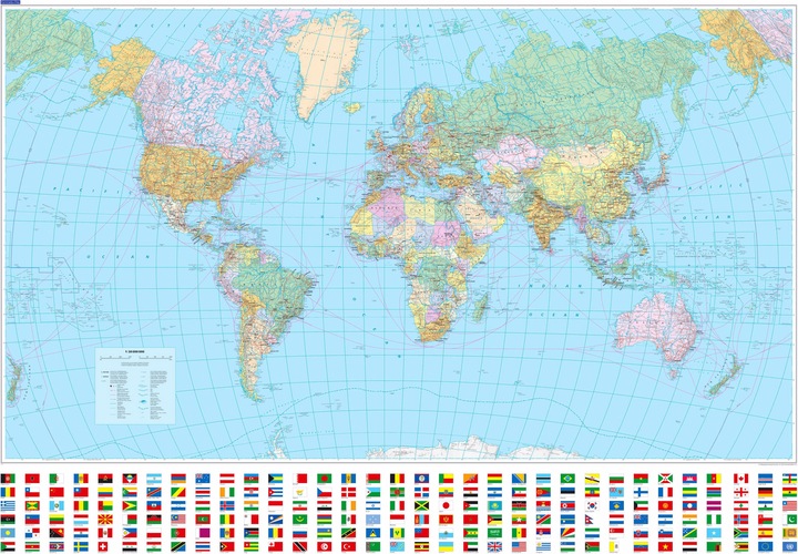 Immagine prodotto Plano world map (Inglese)