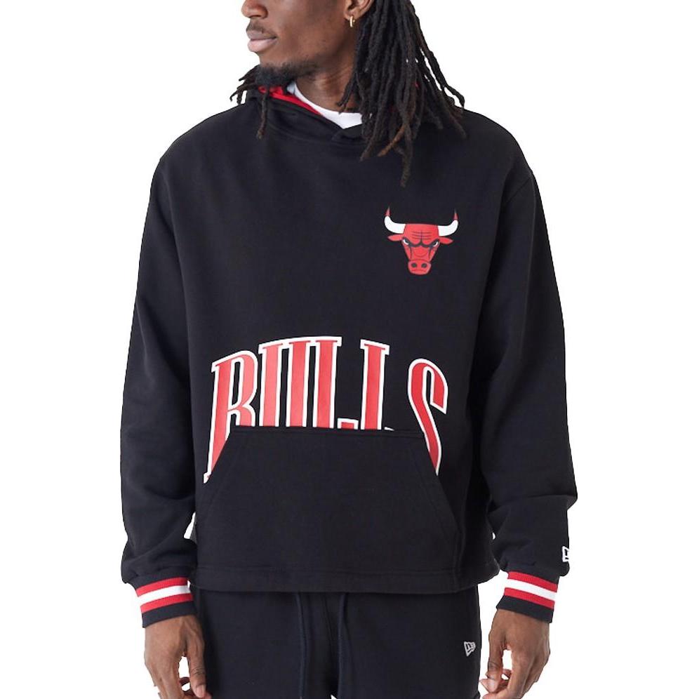 Thumbnail - New Era, Herren, Pullover, Oversized Hoody - NBA Chicago Bulls - XXL, Schwarz, (XXL)