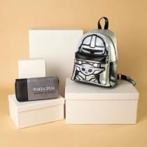 Actual product image The Mandalorian backpack casual fashion faux-lea