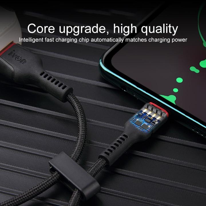 Actual product image Ivon 33cm USB-A to Lightning fast charging data cable (0.33 m, USB 3.2 Gen 1)
