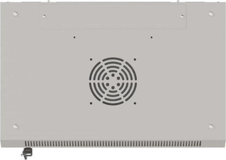 Actual product image Lanberg Wandmontage 19 4HE 540X350 grauer Rackschrank mit Glastür (flat pack) (4 RU, 19 inch rack)