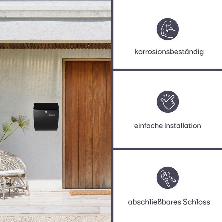 Productafbeelding Velleman Brievenbus - Mooi - Zwart