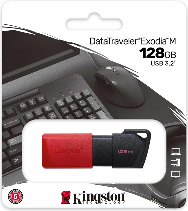 Actual product image Kingston DataTraveler Exodia M (128 GB, USB-A, USB 3.2)