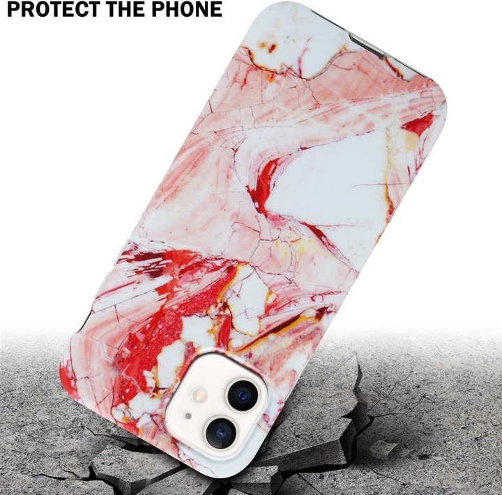Actual product image Cadorabo IMD TPU Colorful Marble Cover (Apple iPhone 12, Realme 12 Pro+)