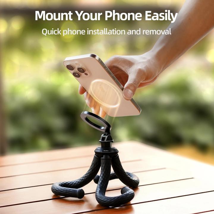 Produktbild Telesin Flexibles magnetisches Smartphone Tripod Stativ (Kunststoff, Metall)