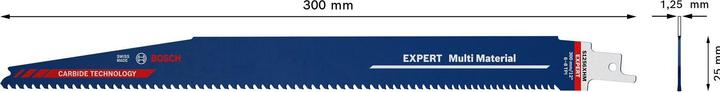 Bosch Professional Zubehör EXPERT 'Multi Material' S 1256 XHM reciprocating saw blade, 1 piece