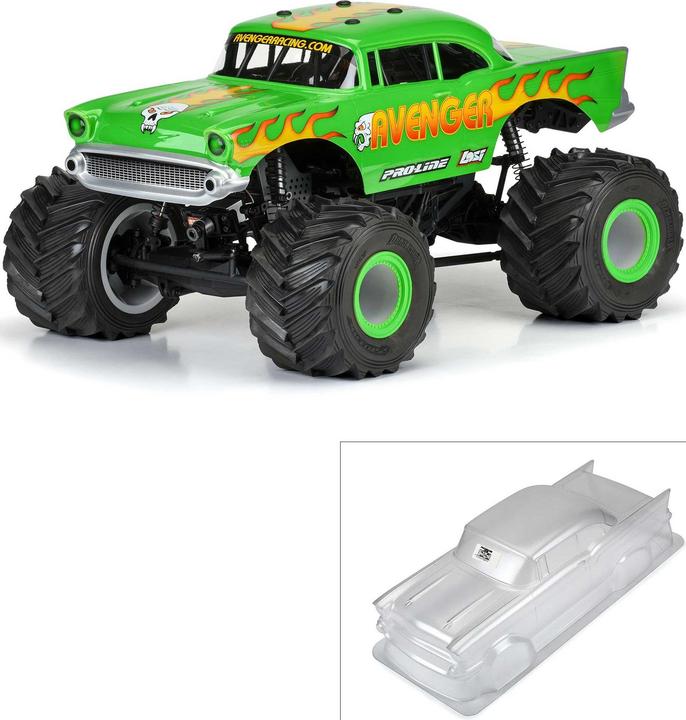 Actual product image Pro-Line 1957 Chevy Bel Air "Avenger Edition" Clear Body for Losi LMT, Crawler, 1/8 MT