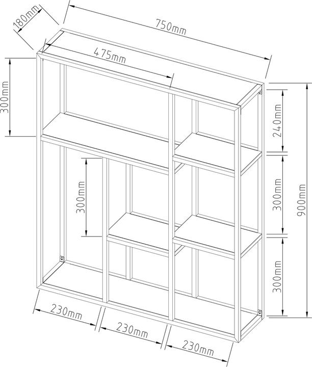Actual product image En.Casa Jämijärvi (75 x 18 x 90 cm)