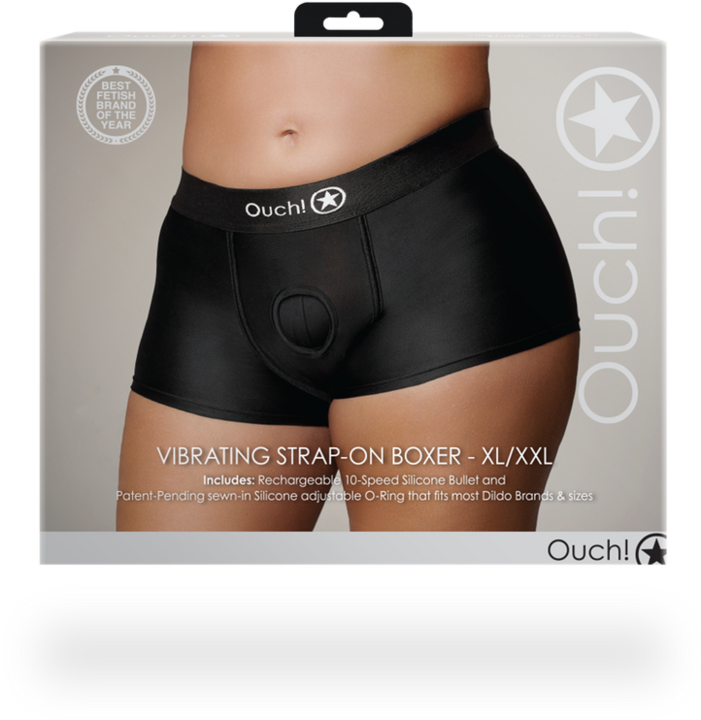 Produktbild Ouch! Vibrating Strap-on Boxer - XL/XXL