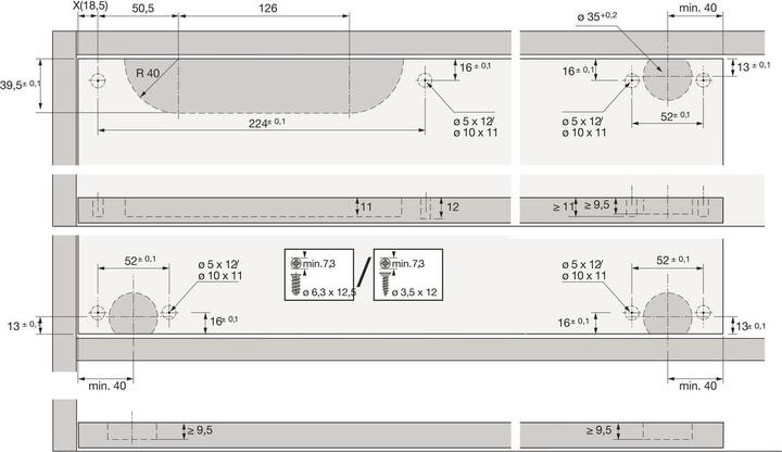 Produktbild Hettich Schiebetürbeschläge Slide Line 55 Plus, Inslide/Forslide