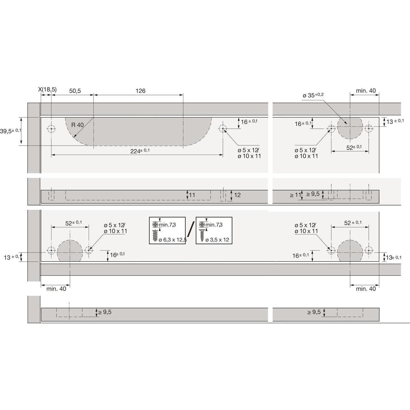 Thumbnail - Hettich, Türbeschlag + Scharnier, Schiebetürbeschläge Slide Line 55 Plus, Inslide/Forslide