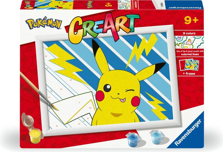 Actual product image Ravensburger CreArt - Painting by numbers - Cheeky Pikachu