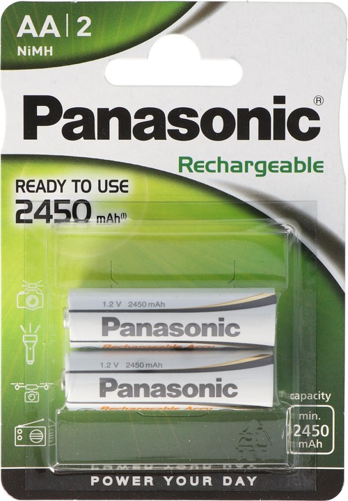 Actual product image Panasonic Rechargeable Evolta (2 pcs., AA, 2450 mAh)