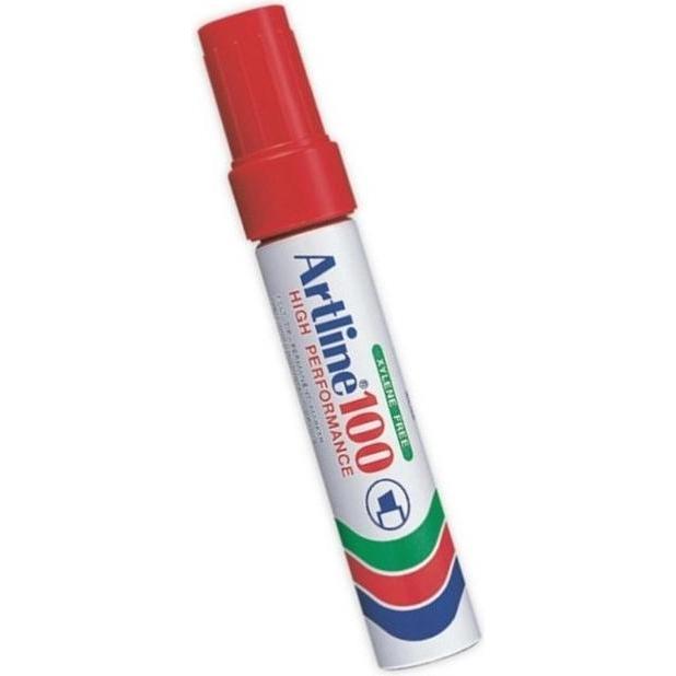 Thumbnail - Artline, Marker, EK-100, Red, Chisel tip, Multicolour, Aluminium, Bold, 1.2 cm (Mehrfarbig, 12 mm)