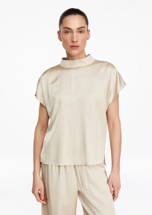 Immagine prodotto Comma Schweres Satin-Top mit Cap-Sleeves und Stehkragen (48)