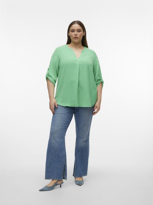 Produktbild Vero Moda Normal geschnitten V-Ausschnitt Curve Umgeschlagene Ärmelbündchen Top Top (52)