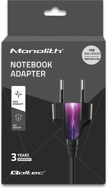 Produktbild Qoltec 50093.90W - Notebook - Indoor - 100-240 V - 50/60 Hz - 90 W - 20 V (90 W)