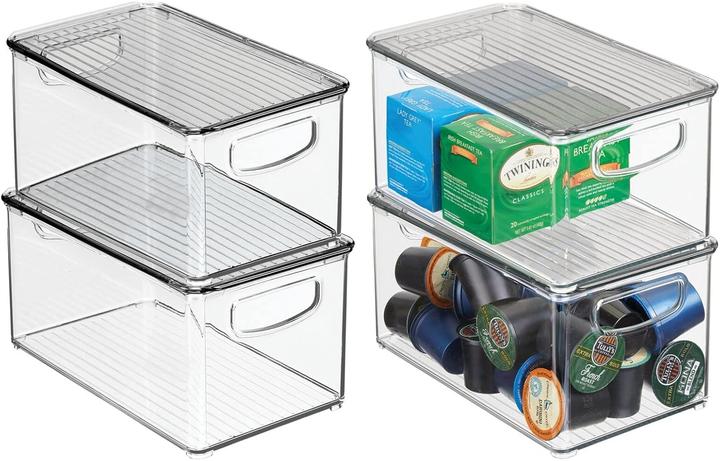 Produktbild MDesign 4-teiliges Aufbewahrungsboxen-Set mit Deckeln