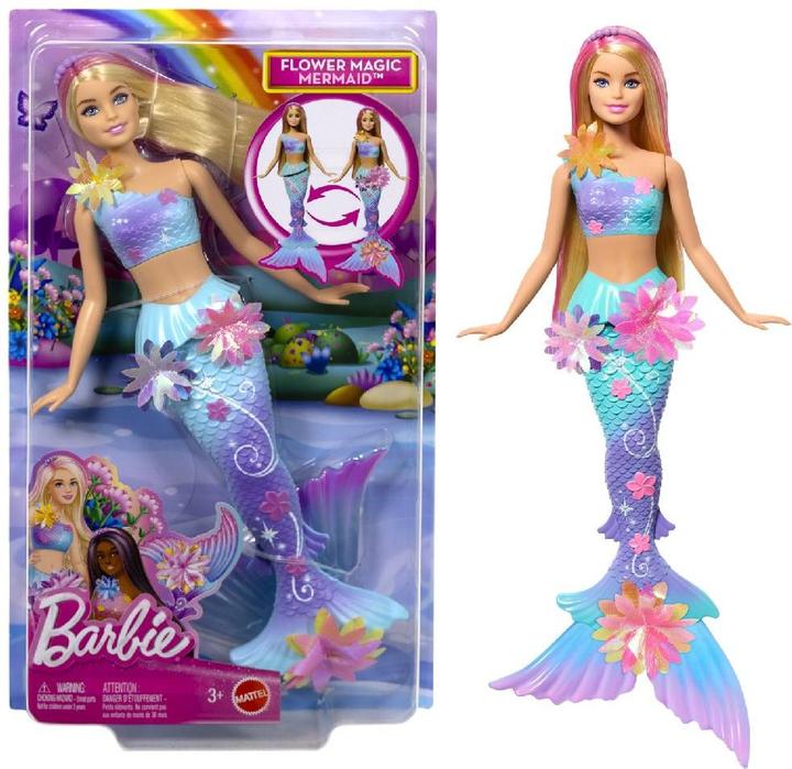 Actual product image Barbie Mermaid with magical flowers