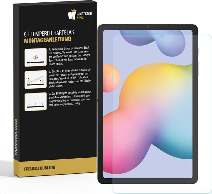 Actual product image Protectorking 2x real tempered 9H armoured glass 3D CLEAR (2 Piece, Galaxy Tab S6 Lite)