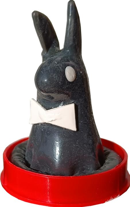 Actual product image Erco Joke condom "Black rabbit" hand-painted, natural rubber (1 pcs.)