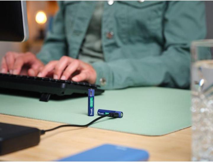 Produktbild Trust USB-C Rechargeable Batteries 2p (2 Stk., AAA, 500 mAh)
