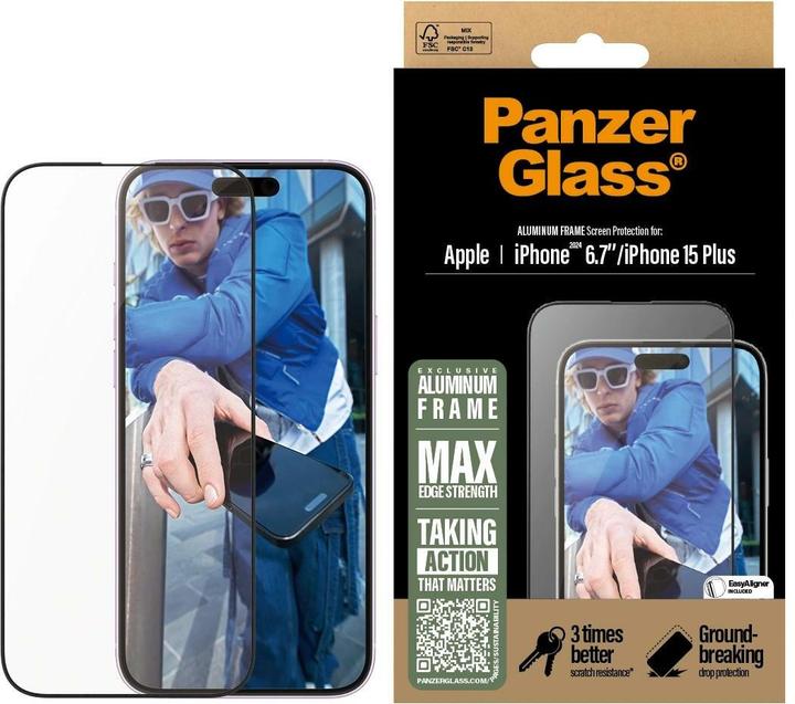 Produktbild PanzerGlass Ultra-Wide Fit (1 Stück, Apple iPhone 15 Plus, Apple iPhone 16 Plus)