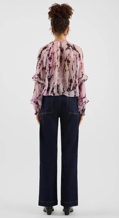 Immagine prodotto s.Oliver Bluse Leicht transparente Chiffonbluse mit Rüschen und All-over-Print (38)