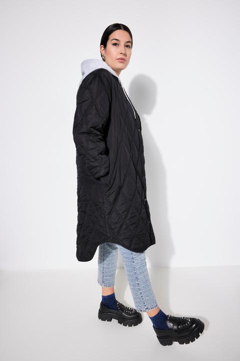 Produktbild Studio Untold Steppmantel, Straight Shape, Hoodie-Einsatz (58)